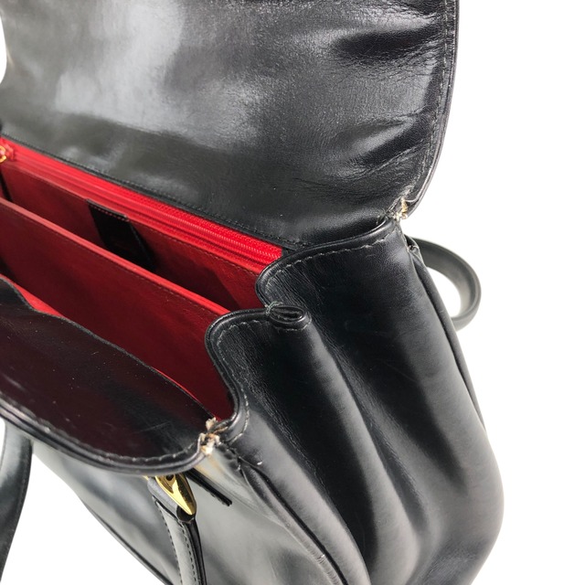 GUCCI グッチ ハンドバッグ ブラック レディロック レザー vintage ヴィンテージ オールド as68jk