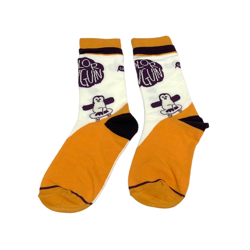 【solmu select】penguin socks（mustard）
