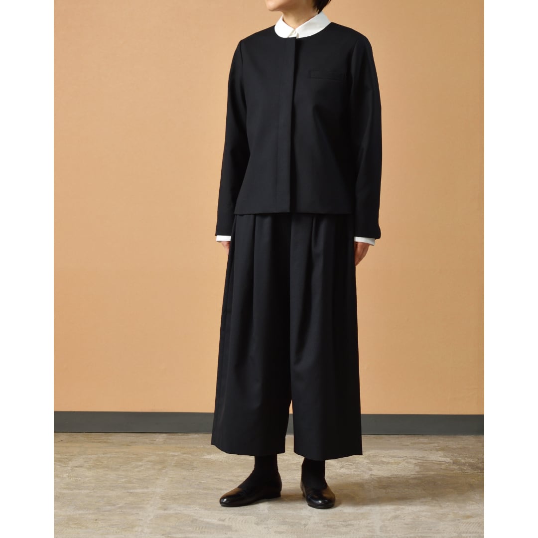 アトリエナルセ　フォーマルジャケット atelier naruse】フォーマルノーカラージャケット/ブラック36