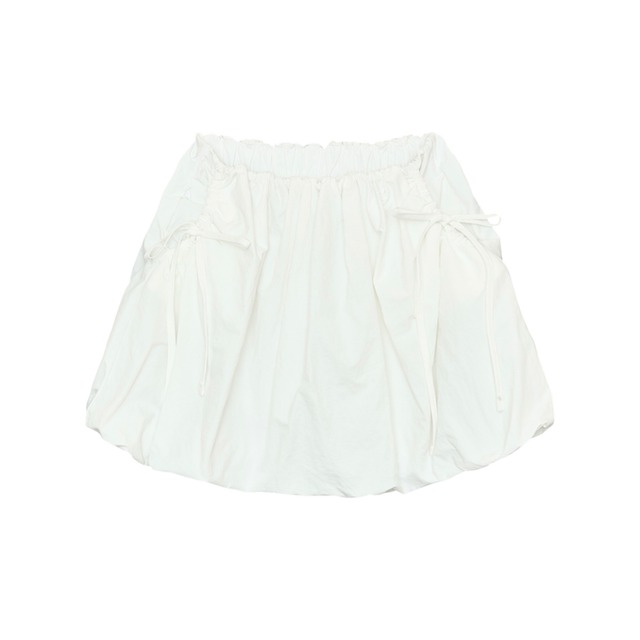[ITZABIVE] VOLUME NYLON SKIRT - WHITE 正規品 韓国ブランド 韓国通販 韓国代行 韓国ファッション イッザバイブ 日本 店舗
