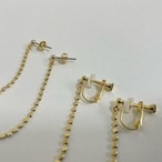 flat chain  pierce/earring   gold