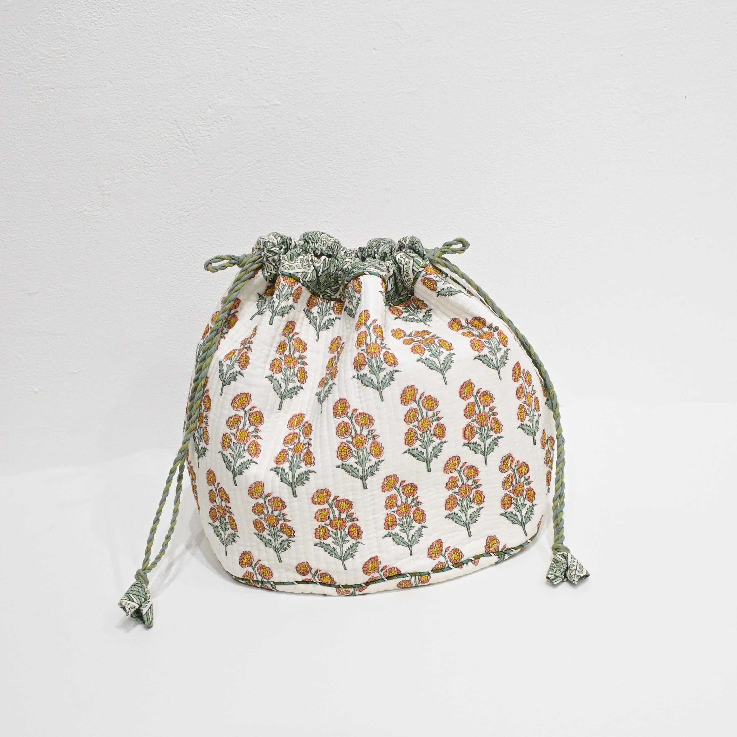Brigitte Singh ブリジット・シン ブロックプリント コスメポーチ BAG & POUCH | TSOMORIRI