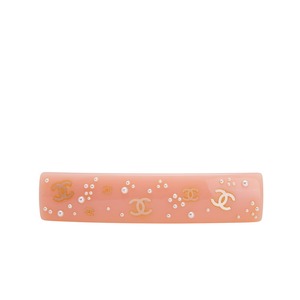 シャネル ココマーク ビジュー バレッタ ピンク プラスチック レディース CHANEL 【中古】