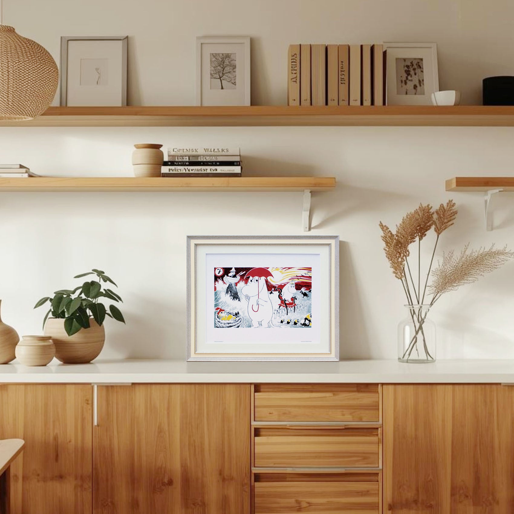 ムーミン 北欧 Putinki「ムーミントロール 7」送料無料 フレーム選択可能 展示用フック付アートポスター 絵画 インテリア アート