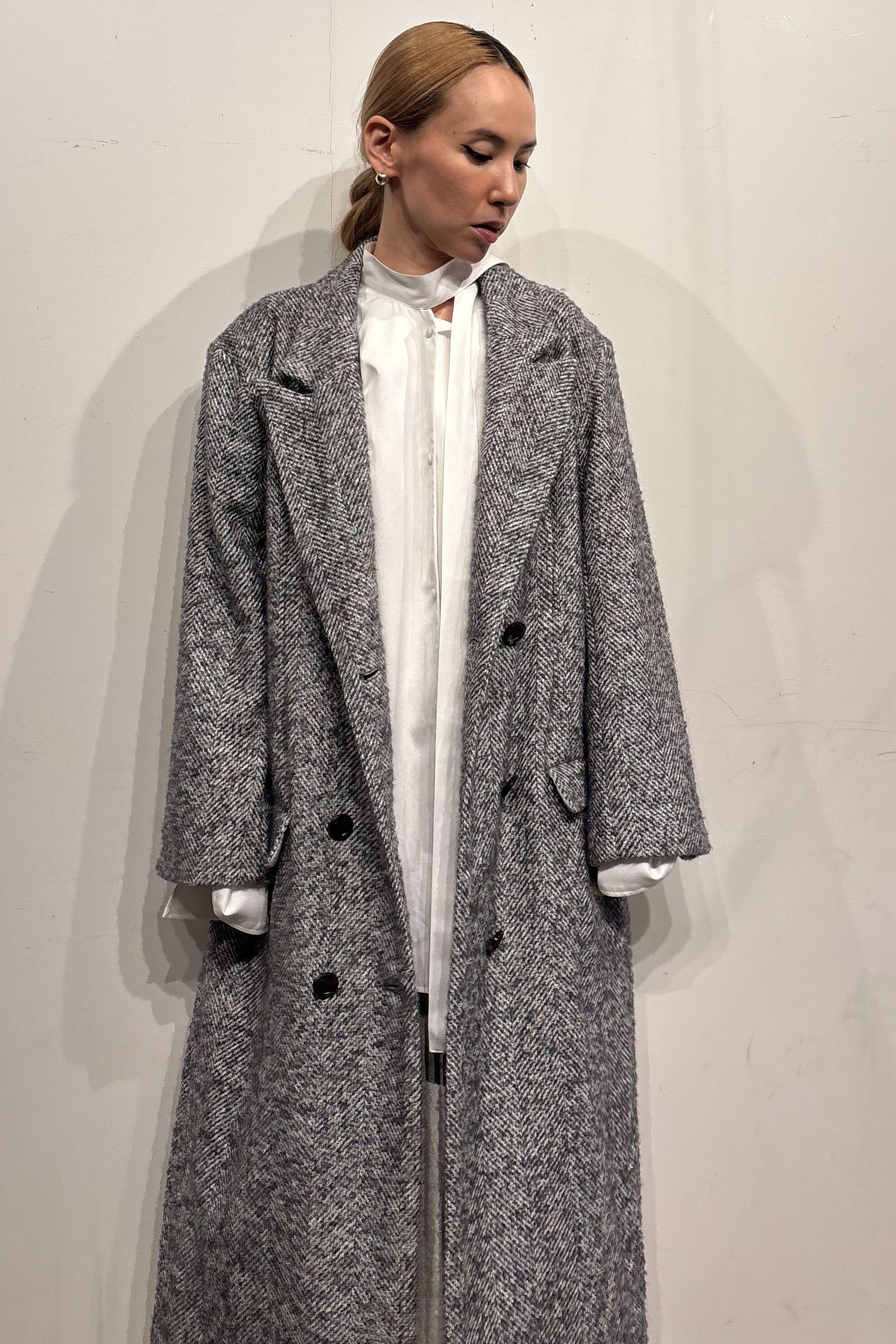 2025年秋冬】ピークドラペルウールコート Peaked lapel wool coat | ANNIK