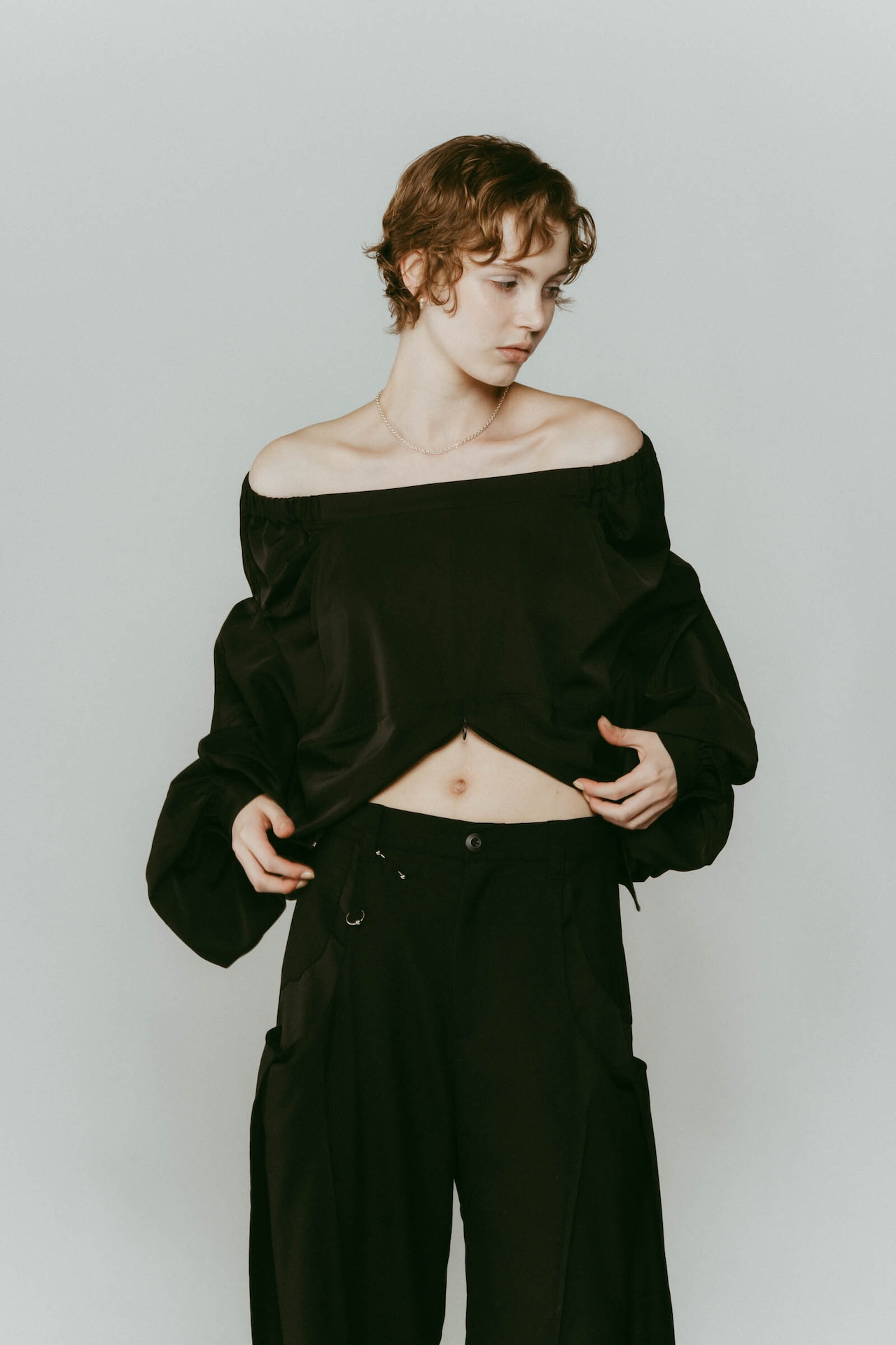 4way Design Blouse / BLACK - 4