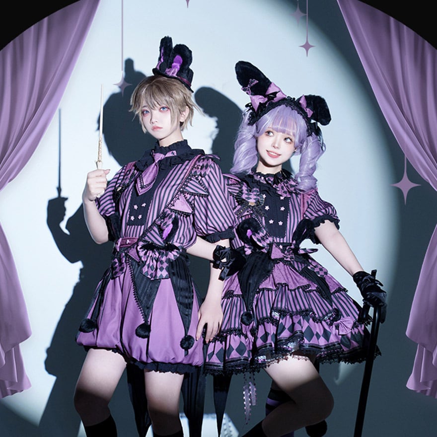 4点セットゴスロリ・ロリータ衣装　ロリータ制服 ゴシック 軍ロリ 王子様 貴族風 王子系ロリィタ 4点セット 少年装×メルヘンプリンス向け｜WithU