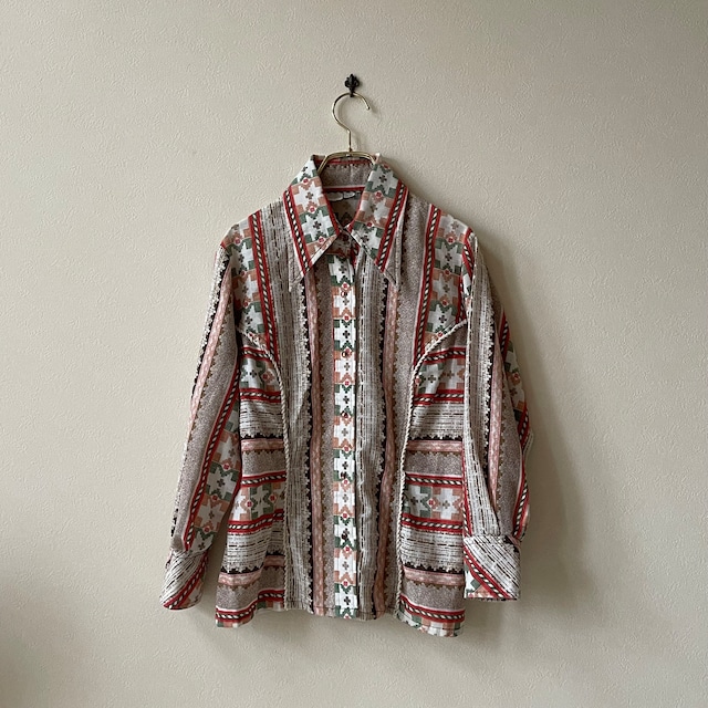 70s Western Design Cotton Shirts W111