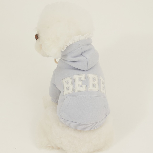 【予約】[thesallyslaw] Bebe frill hoodie (Baby blue)