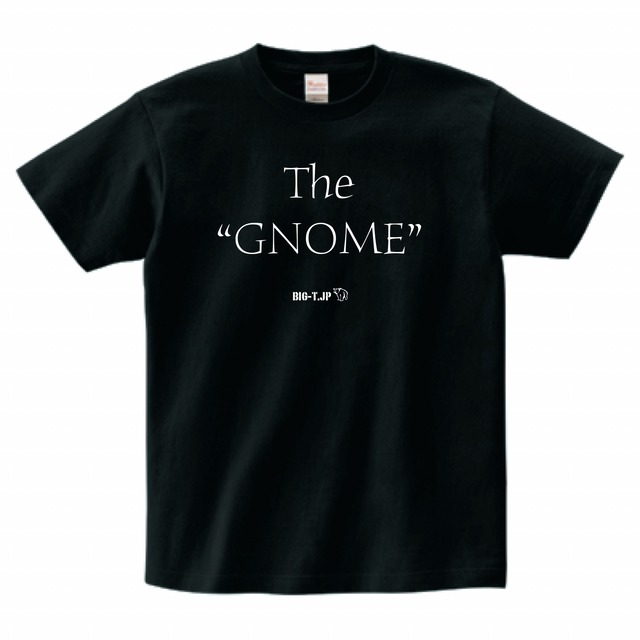 7XLまで！種族職業 RPGＴシャツ「The GNOME」ノーム　ブラック