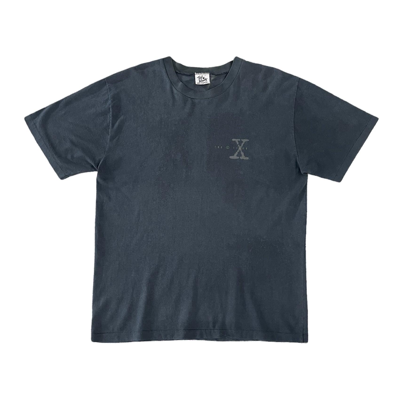 1074. 1990's X file print tee ブラック バックプリント Tシャツ 半袖