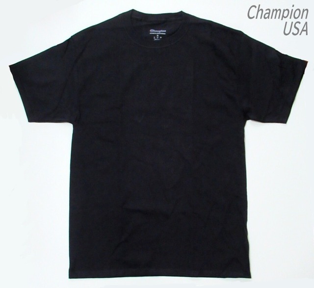 【CHAMPION】チャンピオン【定番】Tシャツ ロゴ 黒 ブラック メンズ【USA Mサイズ】シンプル カジュアル スポーツ