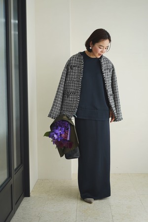 EVERYDAY Pencil SKIRT satin ブルーサファイヤ