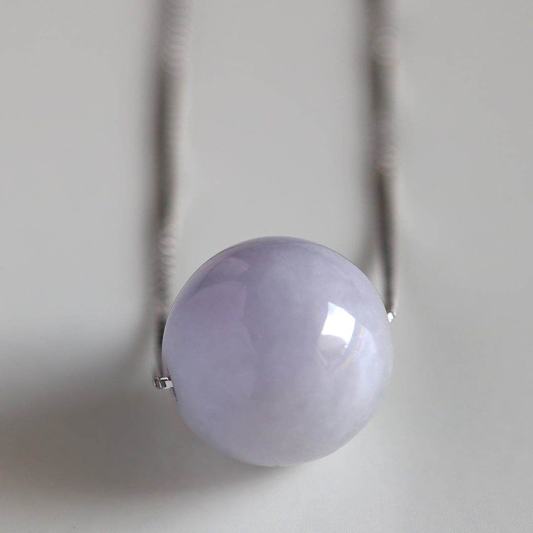 ラベンダー翡翠ネックレスとブレスレットセット imgrc0085956763.jpg