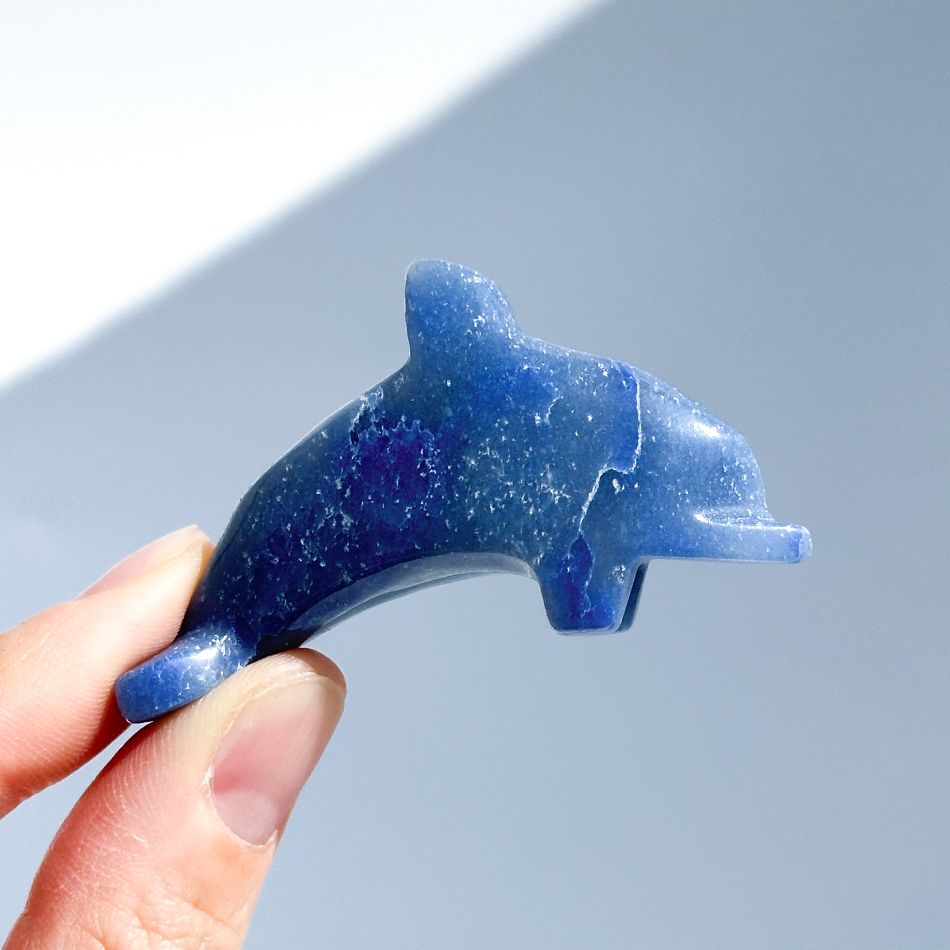 ブルーアベンチュリン ミニイルカ02◇Blue Aventurine◇ 天然石・鉱物