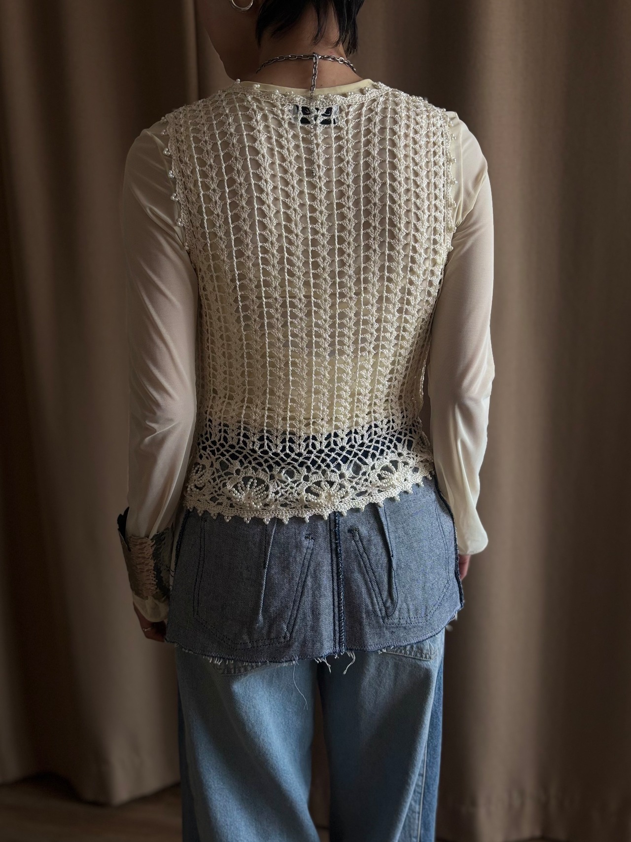 floral design crochet tops-5164-2