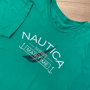 【NAUTICA】3XL ビッグサイズ Tシャツ アーチロゴ プリント ノーティカ US古着 アメリカ古着