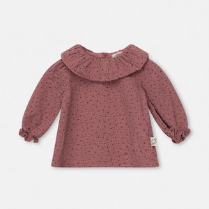 my little cozmo/Organic gauze baby blouse/pink/MIRNA178