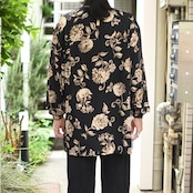 Liz sport flower pattern sheer shirt