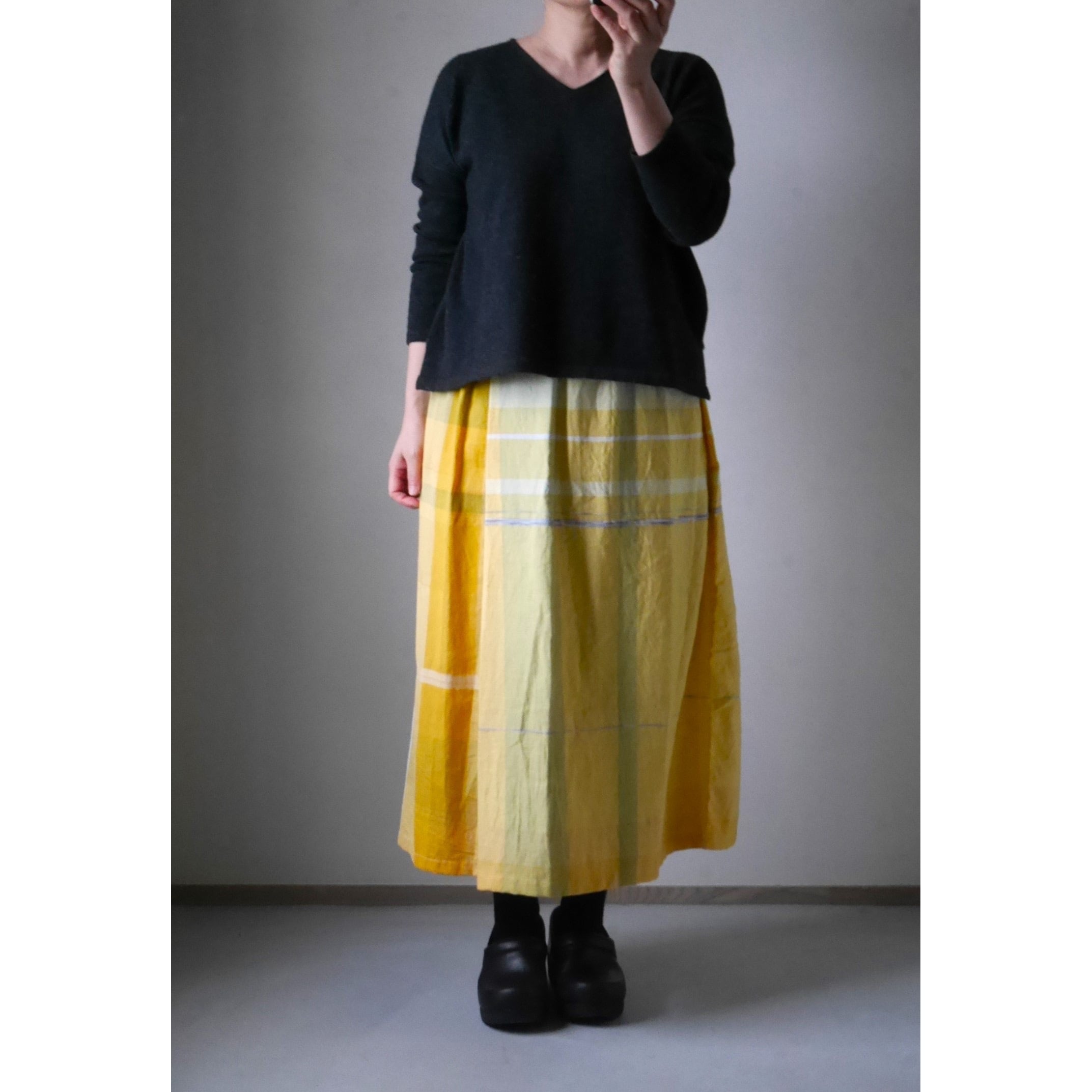 24) ポワンスカート ショート YL/GY 玉木新雌 tamaki niime | 日々花  