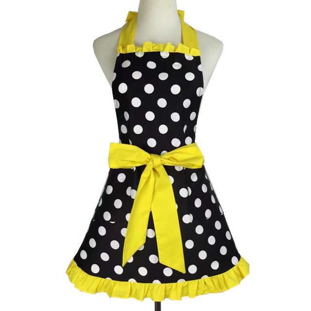 [Yellow] Dot Frilled Ribbon 　F004