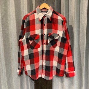 1960s FIVE BROTHER FLANNEL SHIRT RED 16 1/2
