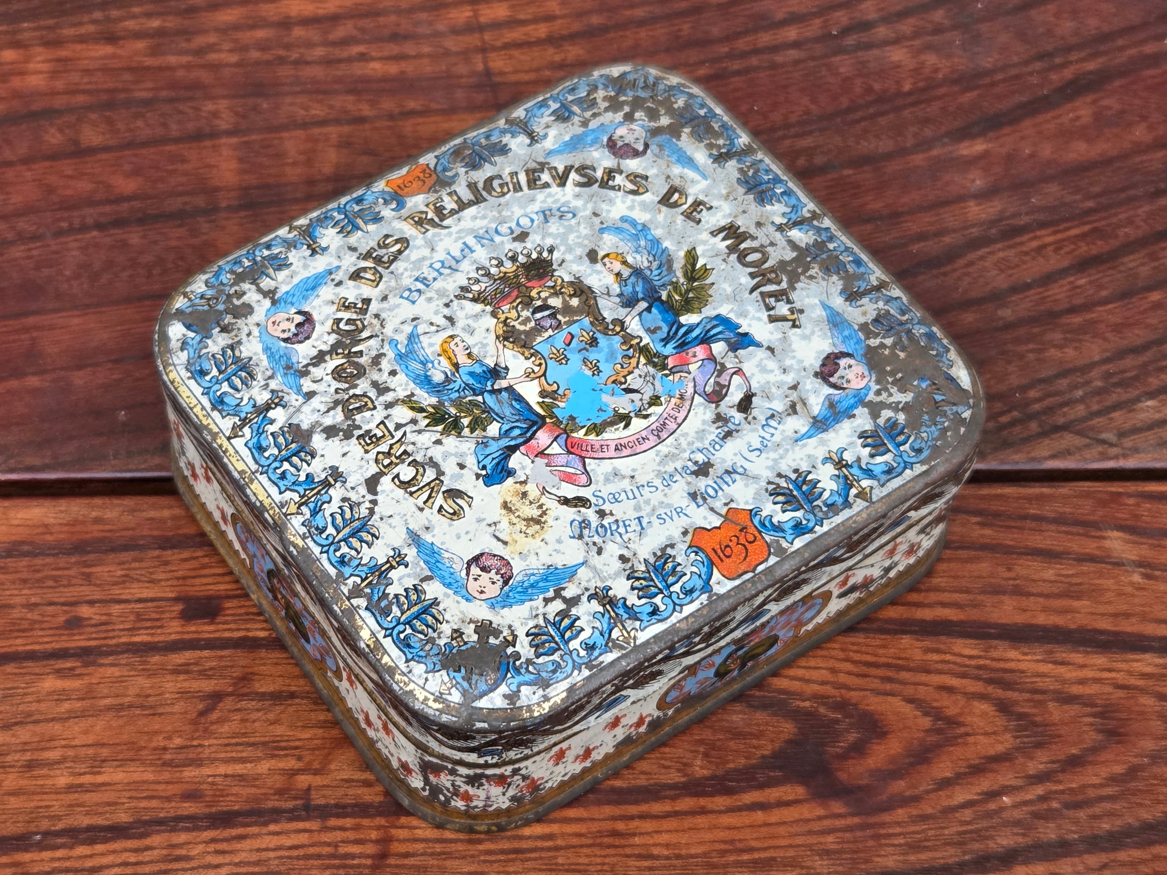 【Vintage】フランス シュクルドルシェ モレ修道院 TIN缶 /d63