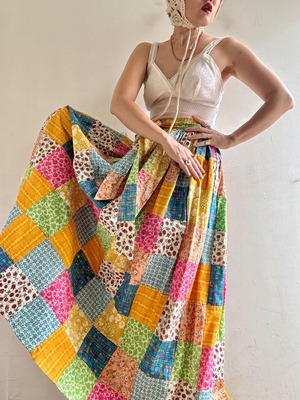 80s Vintage Patchwork Skirt
