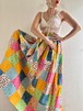 80s Vintage Patchwork Skirt