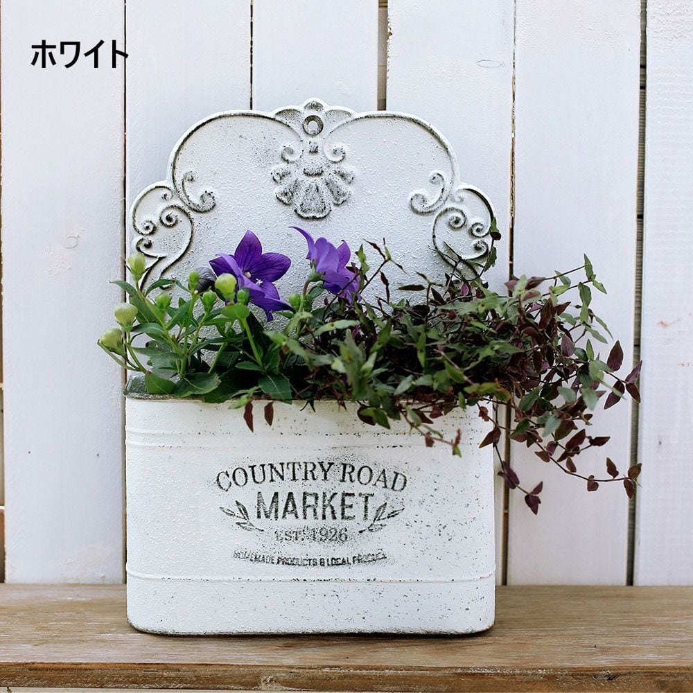 ヨーロッパ風プランター 鉢植え レトロ ホワイト グリーン