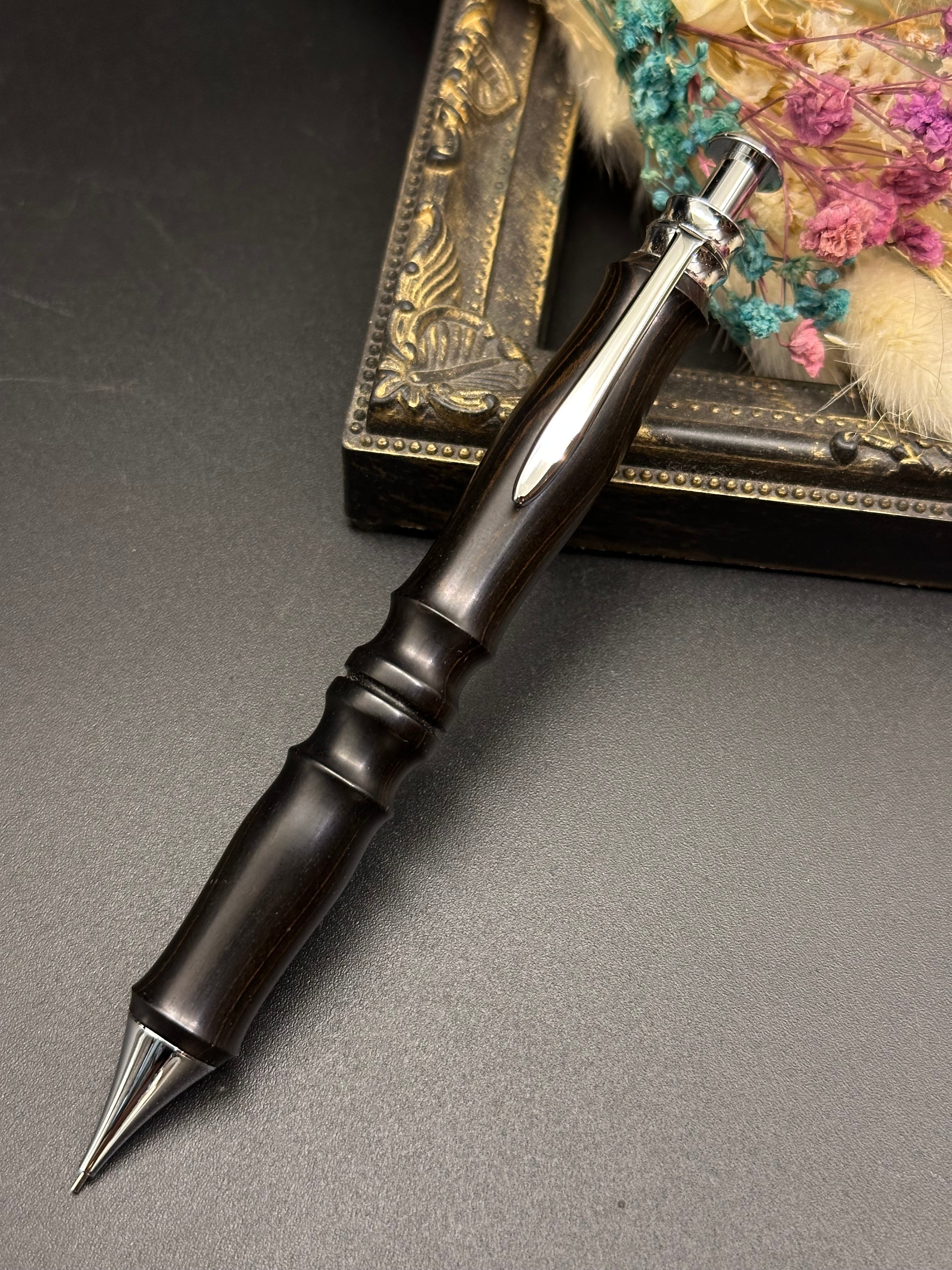 112：極上 花梨(瘤） 新金具木軸シャープペン | Flamberg