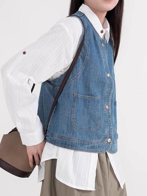 Denim pocket vest（デニムポケットベスト）c-528