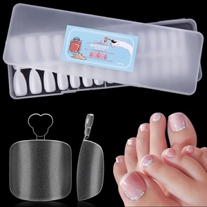 【人気】Missgooey フットネイルチップ ネイルチップ 足 サンディング加工済み ペディキュア 260枚セット 13サイズ フットネイル 練習用 業務用 自然なフィット感 (足用ネイルチップ)