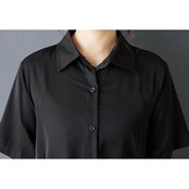 アシメフレア シャツワンピース  30235