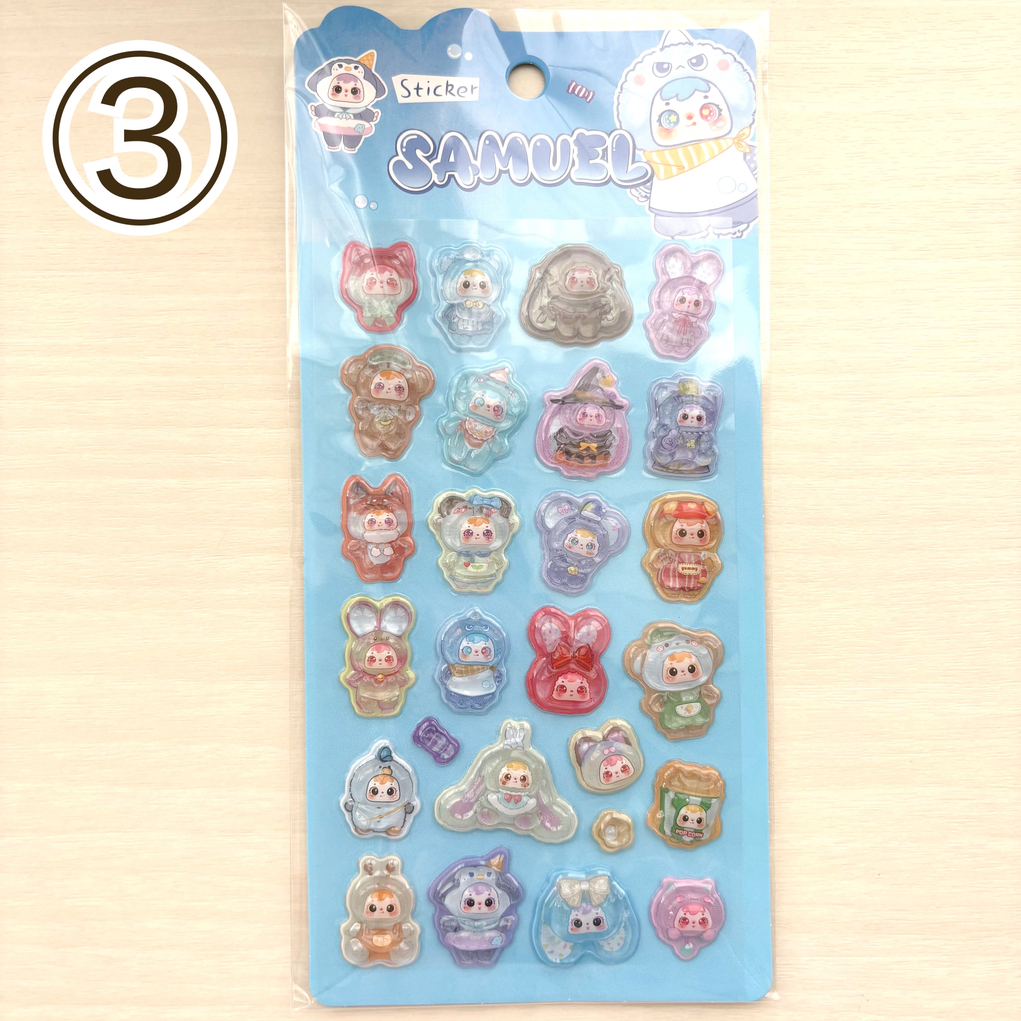 正規ライセンス品】サミュエルぷっくりステッカー♡全6種類 | DecoJolie