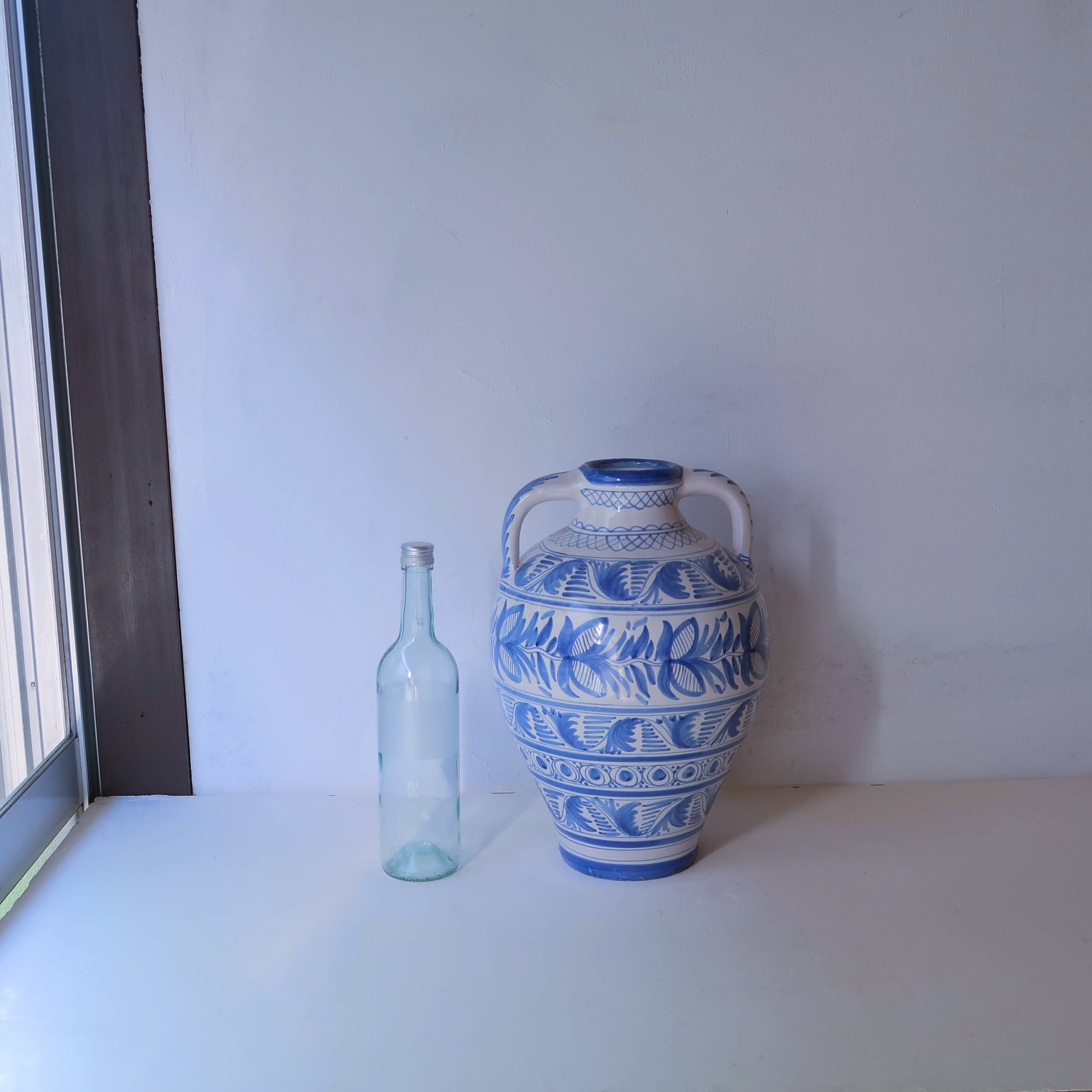 青いレースの大壺花瓶 | SUISUI