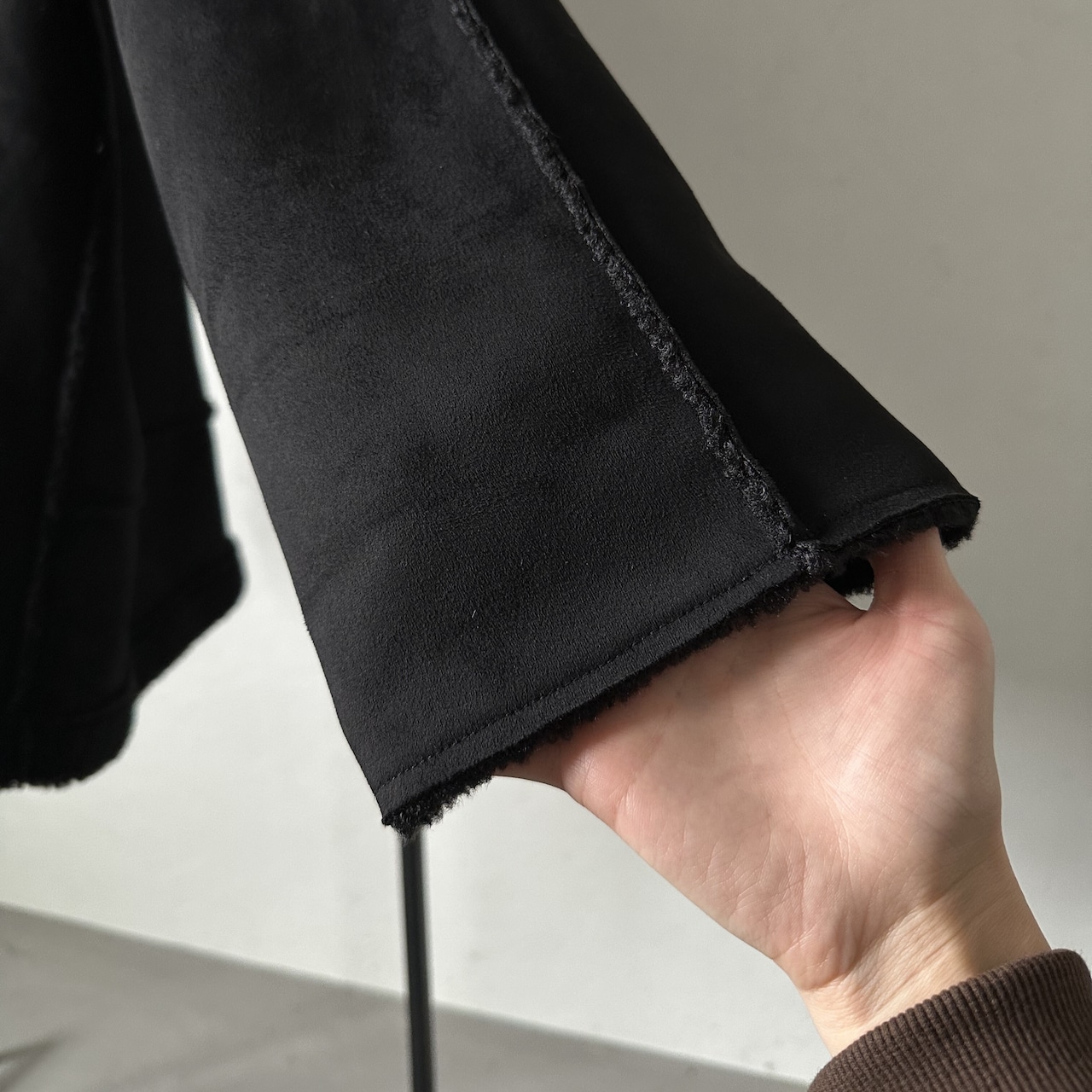 【受注予約1週間】スタンドカラームートンオーバーCO/ブラック