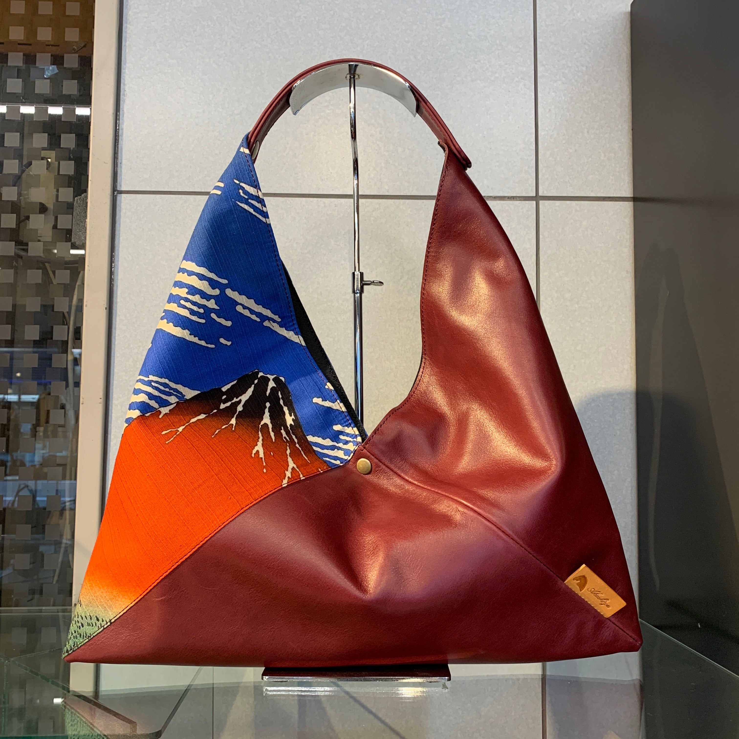 革/浮世絵 あずま袋バッグ 大 凱風快晴（葛飾北斎） | カバンの病院 明石屋