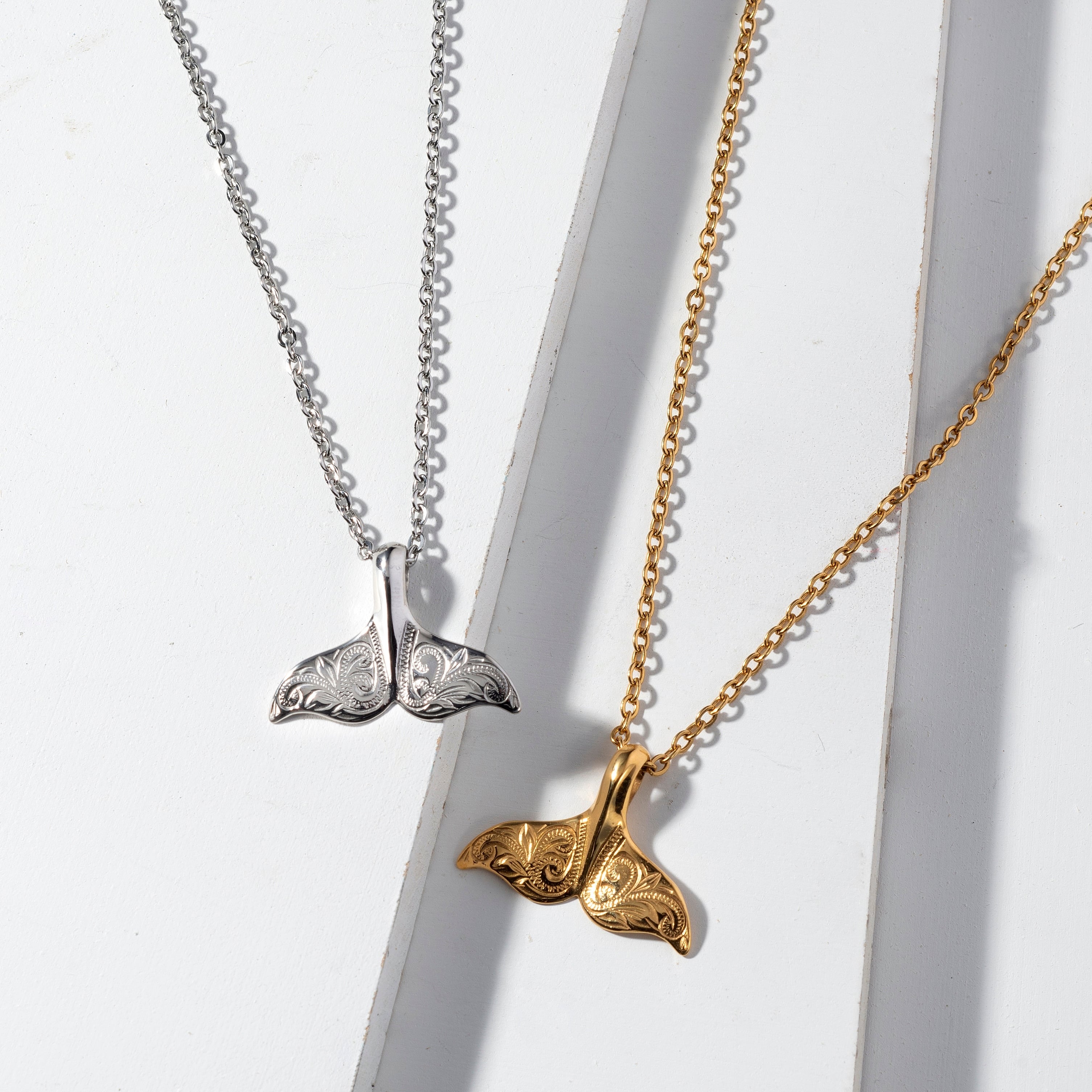 316L Hawaiian Jewelry Whale Tail Necklace CL-N019 | cisstliber