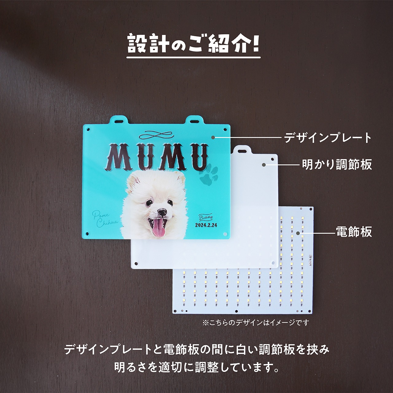 【★光る】カートプレート〈ポップstyle〉