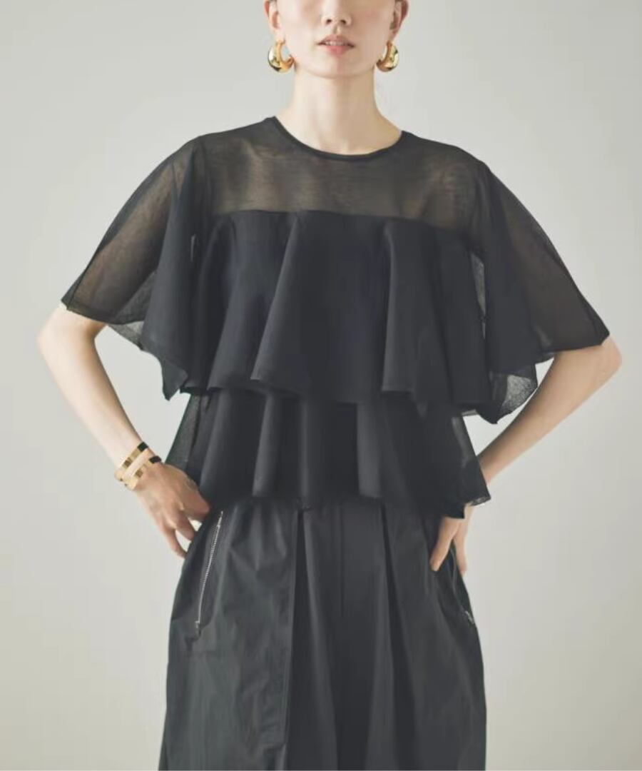 前後2way◆シアーニットプルオーバー【t-10848】