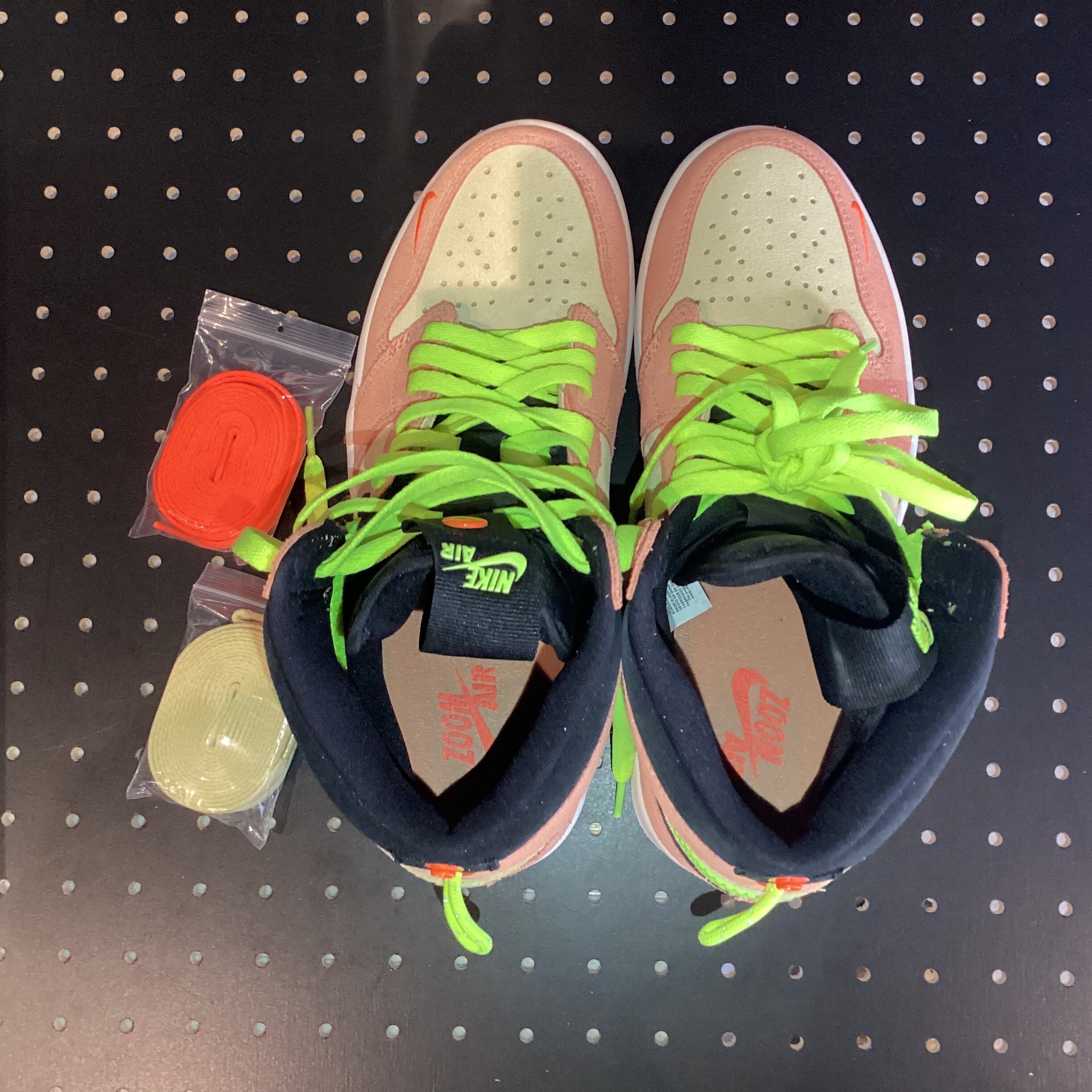 Nike Air Jordan 1 High Switch "Peach And Neon" US8.5/26.5cm