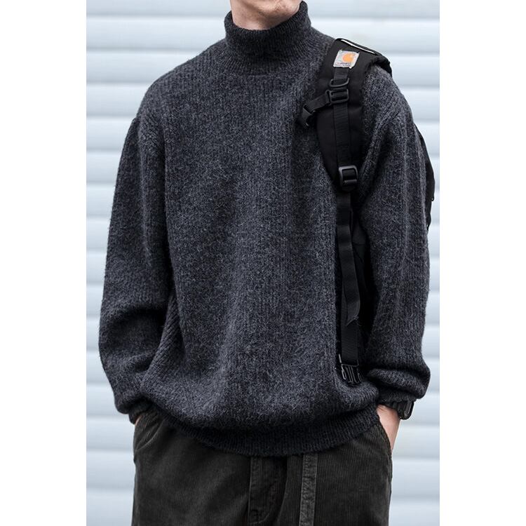 ★ANTI-PILLING TURTLENECK PLAIN SWEATER　　A0881