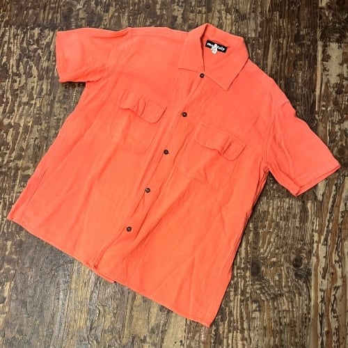 monitaly モニタリー 半袖シャツ ピンク/オレンジ size-S【代官山11  