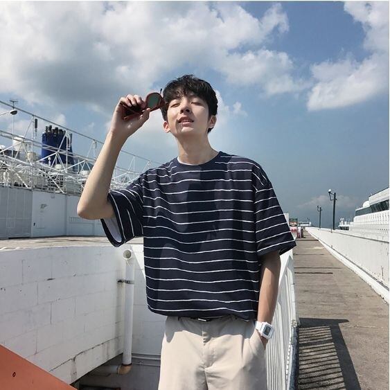 全4色 ボーダー バイカラー メンズ Tシャツ カットソー 