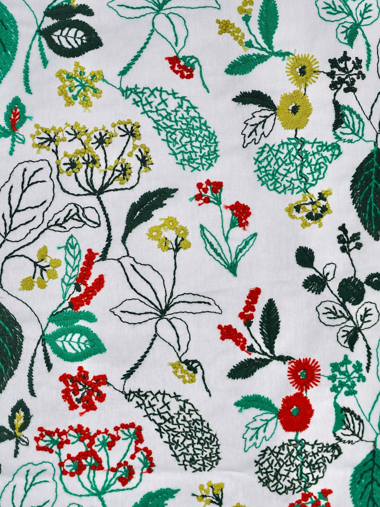 【muuc × ヌノニシタイ】筆記帳刺繍 三つ編みバッグ / ホワイト