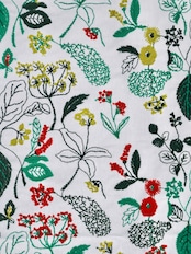 【muuc × ヌノニシタイ】筆記帳刺繍 三つ編みバッグ / ホワイト