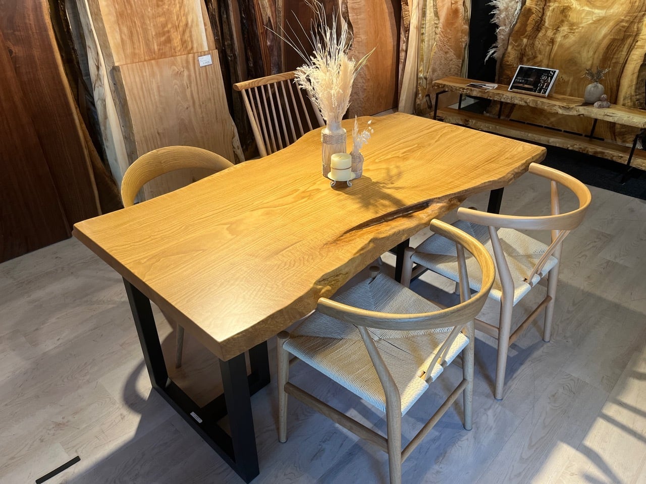 栗（クリ）_1600×770-840×50_青山店_テーブル天板/一枚板 20313 | 千年