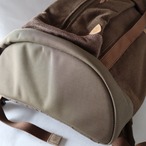 【Deadstock Item】バックパック / Top-flap Draw Backpack/ ブラウン&ネイビー×カーキブラウン・ボトム