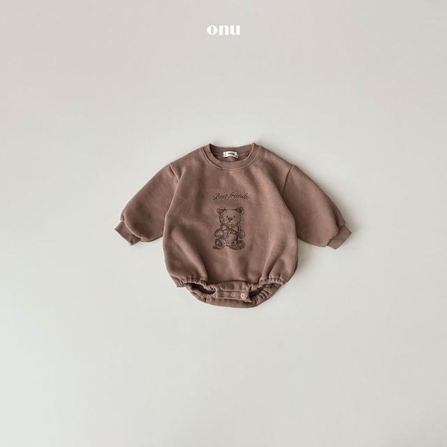 brownラス1《入荷待ち》送料無料 【ONU】Twin Bear Suit